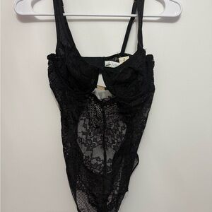 Aerie Black Lace Bodysuit